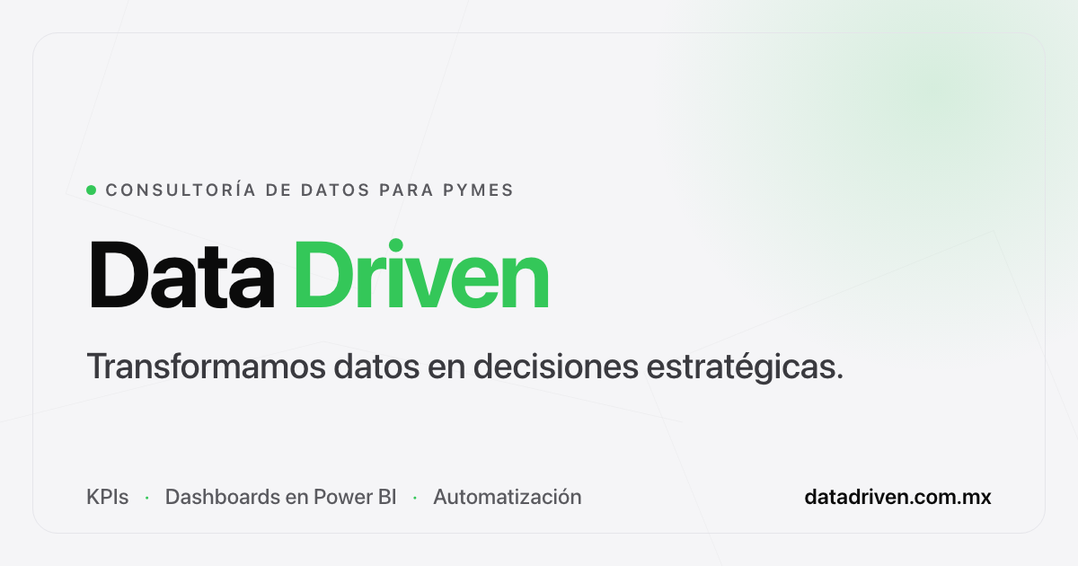 Data Driven Consulting